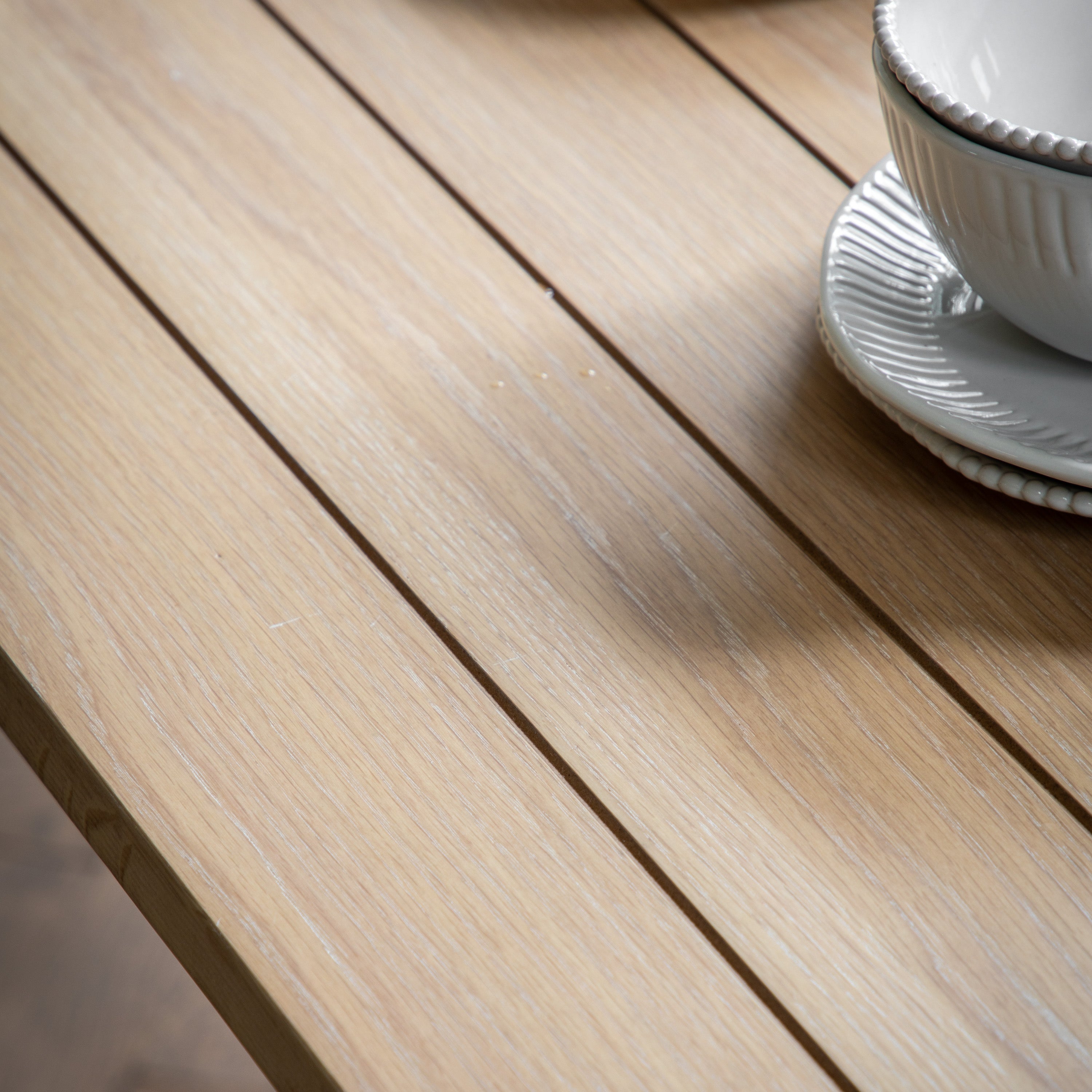 Radley Trestle Natural & Grey Oak Wood Extending Dining Table | 8-10 Seater